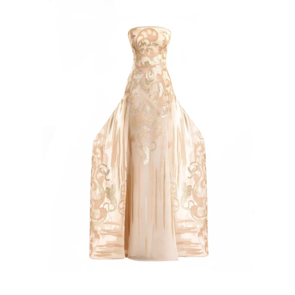 Strapless Jacquard Dress