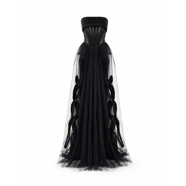 Strapless Tulle Gown
