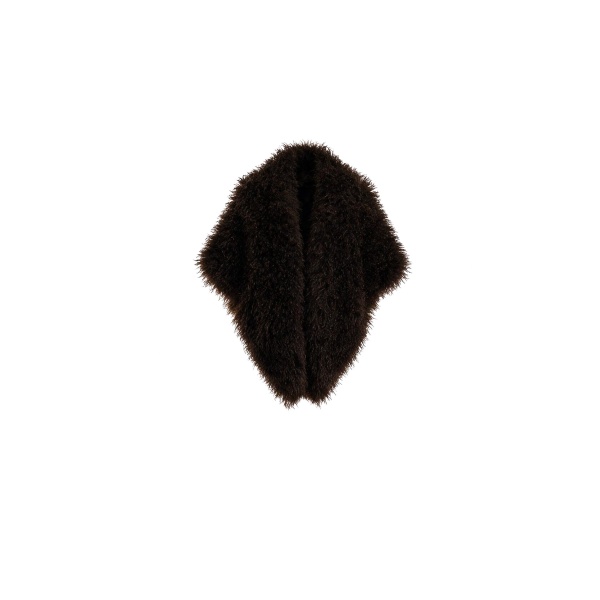Gemy Maalouf Voluminous Fur Shoulder Bolero