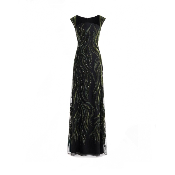 Gemy Maalouf Wide-Strap Beaded Dress