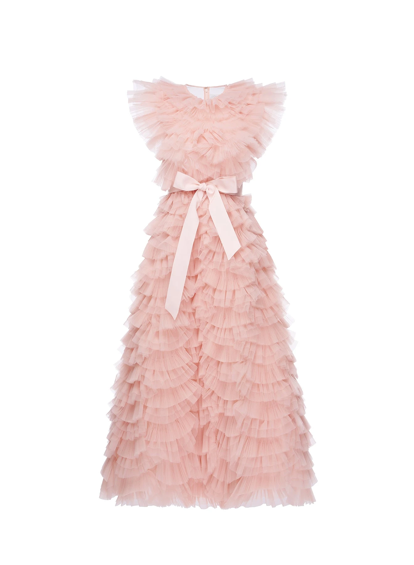 Annalise Gown in Peach Tulle