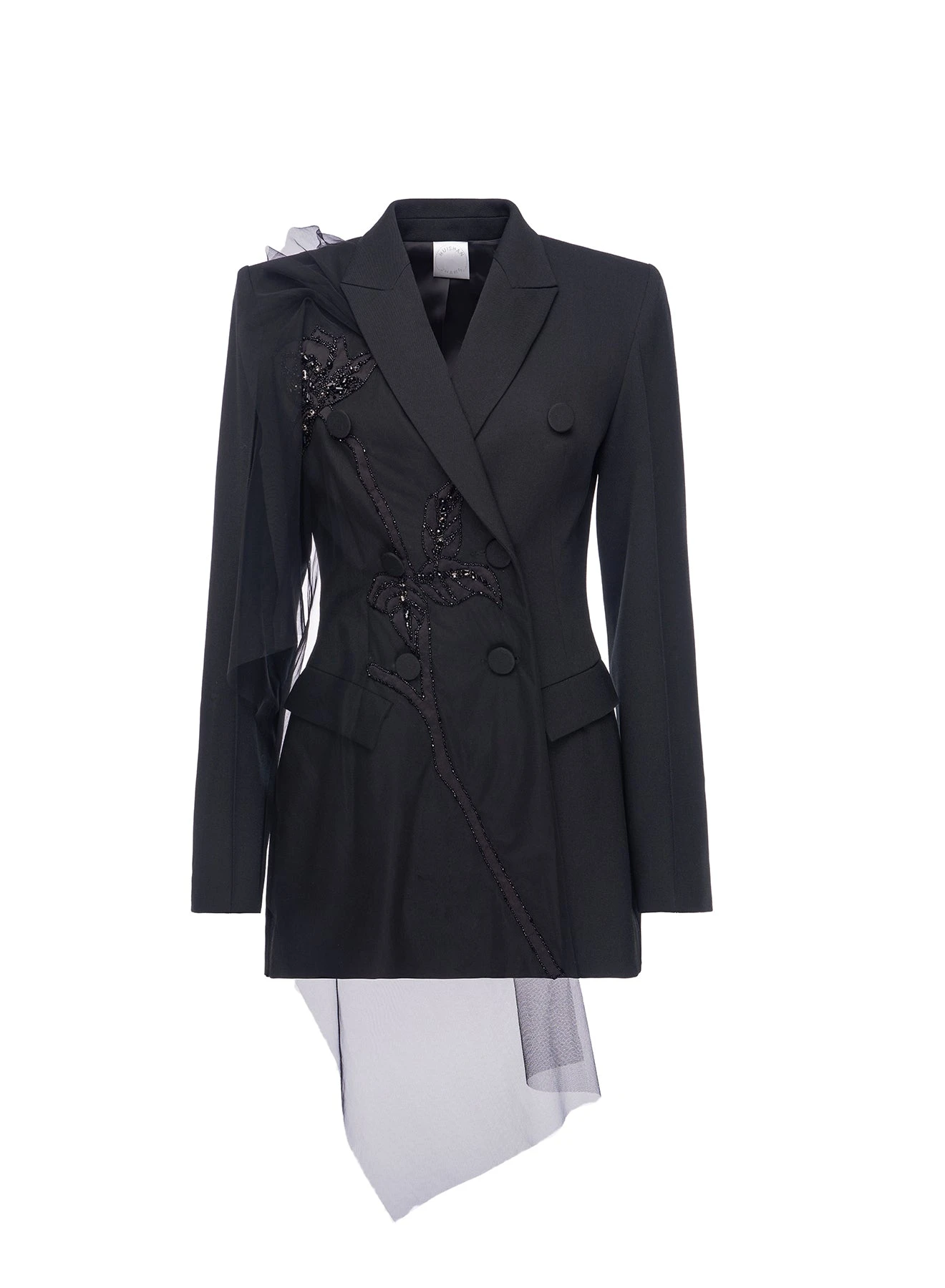 Atlas Jacket in Black Embellished Tailoring