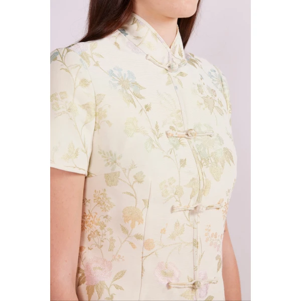 Danny Top in Ivory Multi Jacquard - Image 6