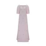 Dries Van Noten Daphne Gown in Pale Pink Crepe