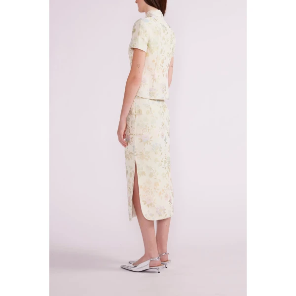Dario Skirt in Ivory Multi Jacquard - Image 5