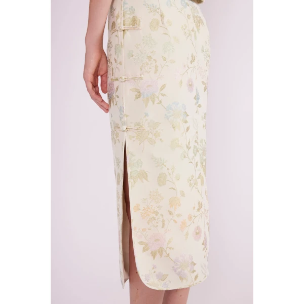 Dario Skirt in Ivory Multi Jacquard - Image 6