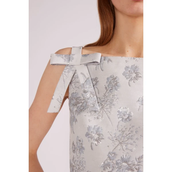Dina Top in Light Blue Jacquard - Image 5