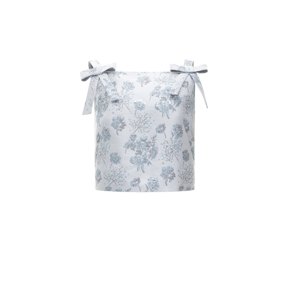 Dries Van Noten Dina Top in Light Blue Jacquard