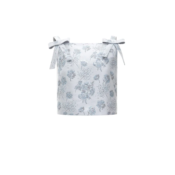 Dries Van Noten Dina Top in Light Blue Jacquard