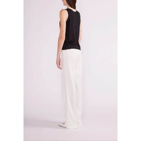 Dorota Tank Top in Black Silk - Image 5