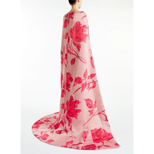 Drew Gown in Pink Fuchsia Duchesse - Image 4