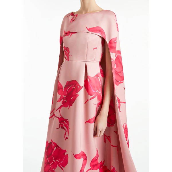 Drew Gown in Pink Fuchsia Duchesse - Image 5