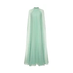 Dries Van Noten Elinda Gown in Mint Chiffon