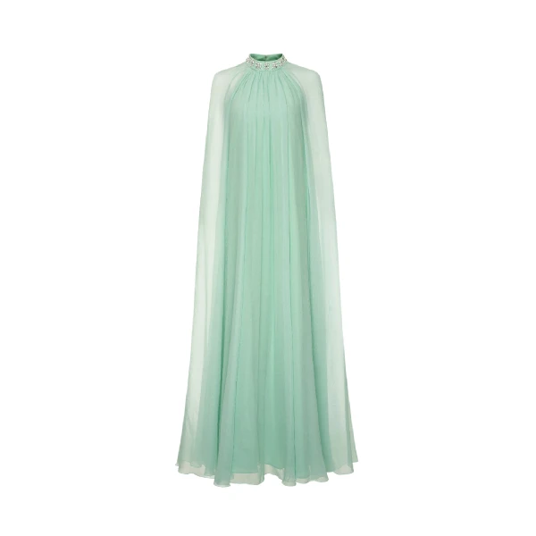 Elinda Gown in Mint Chiffon