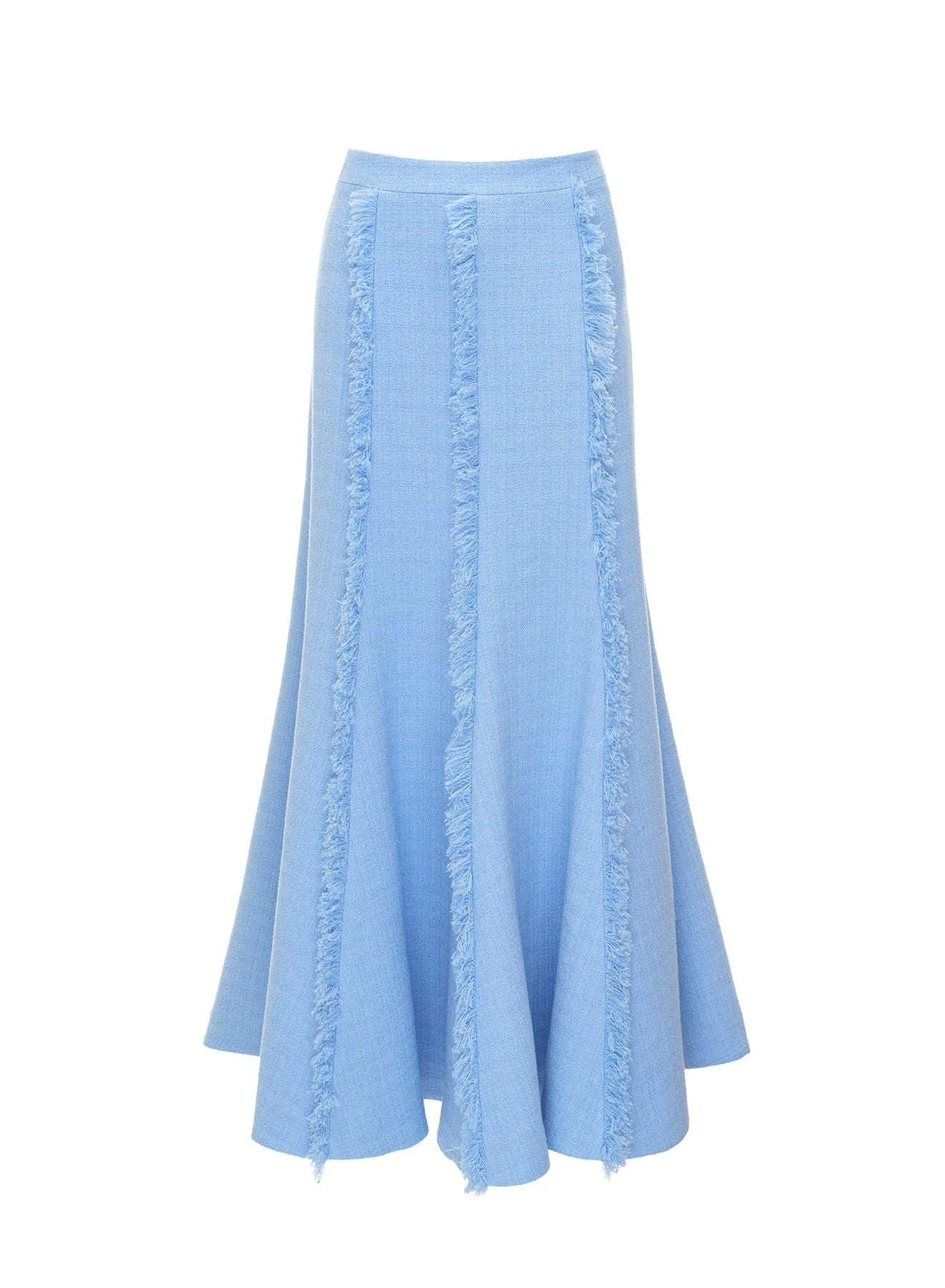 Dries Van Noten Ellen Midi Skirt in Sky Blue Tweed | | Coveti Dries Van Noten Ellen Midi Skirt in Sky Blue Tweed