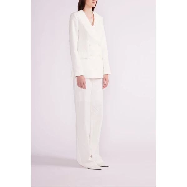 Emilio Trousers in White Linen - Image 5