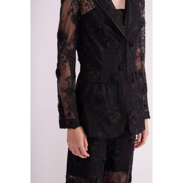 Estelle Jacket in Black Lace - Image 5