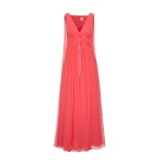 Dries Van Noten Etta Gown in Coral Chiffon