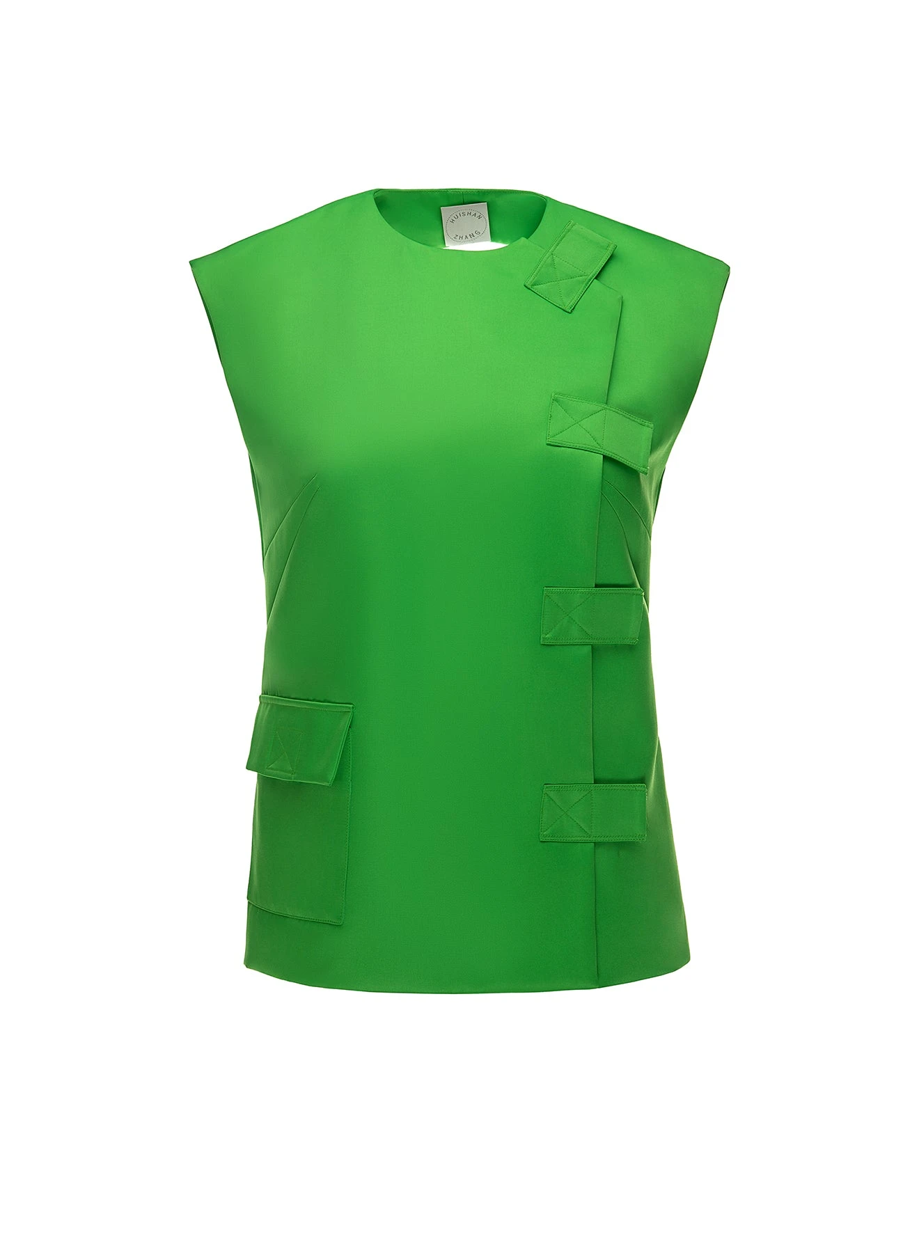 Dries Van Noten Evie Top in Bright Apple Duchesse Satin | | Coveti Dries Van Noten Evie Top in Bright Apple Duchesse Satin
