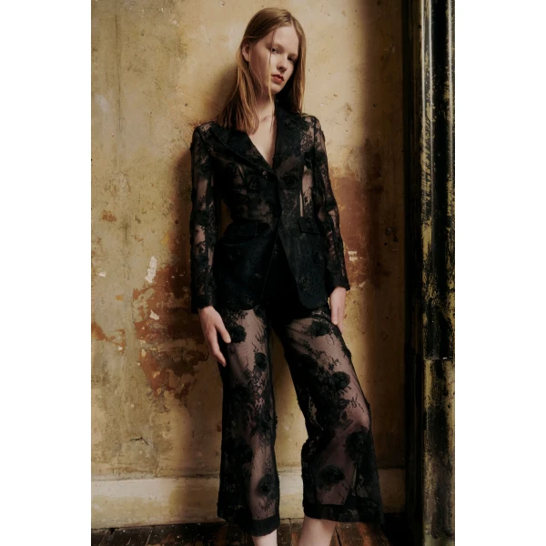Fausto Trousers in Black Lace - Image 2