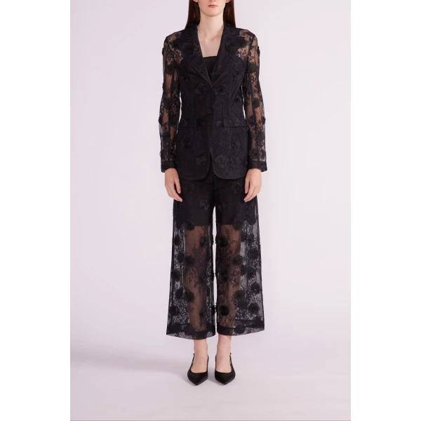 Fausto Trousers in Black Lace - Image 3