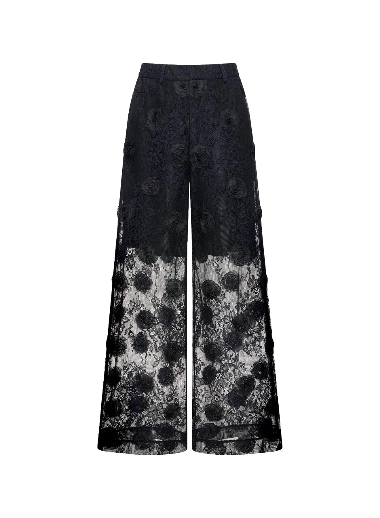Dries Van Noten Fausto Trousers in Black Lace | | Coveti Dries Van Noten Fausto Trousers in Black Lace