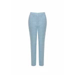 Dries Van Noten Francesca Trousers in Blue Tweed