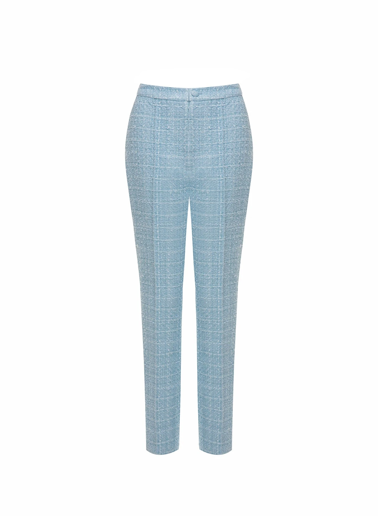Dries Van Noten Francesca Trousers in Blue Tweed | | Coveti Dries Van Noten Francesca Trousers in Blue Tweed