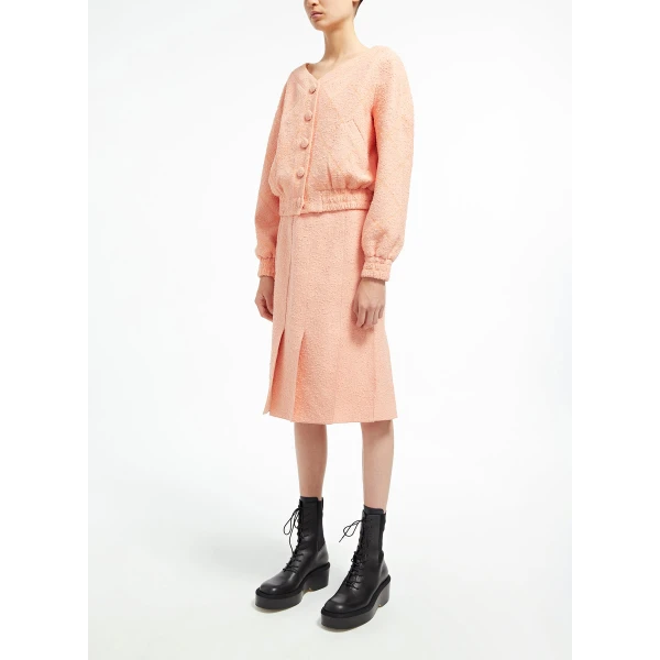 Giada Skirt in Peach Tweed - Image 3