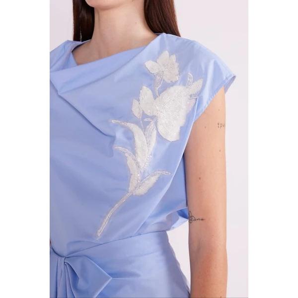 embroidered cotton top
