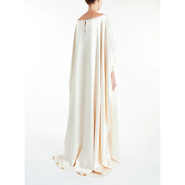 Lea Gown in Ivory Satin - Image 4