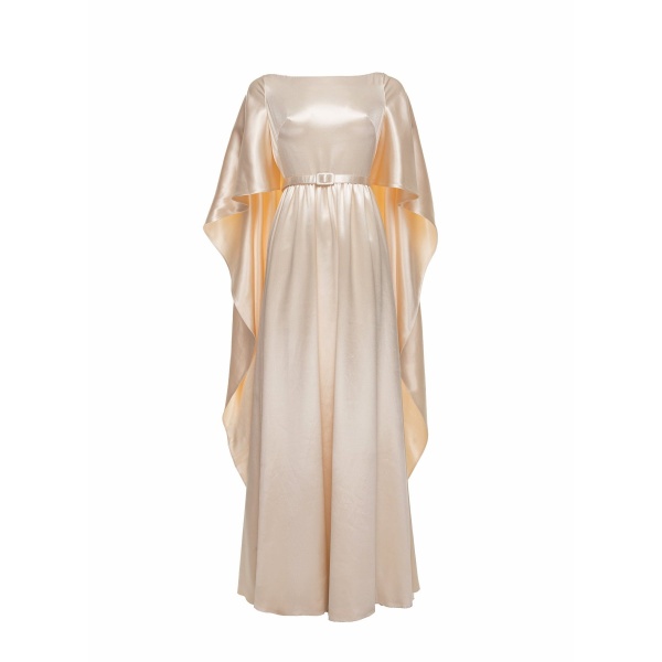 Dries Van Noten Lea Gown in Ivory Satin