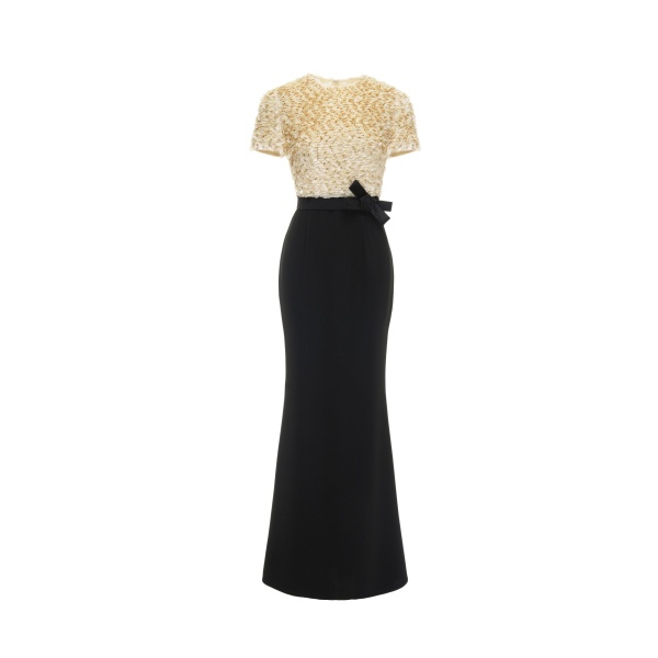 Dries Van Noten Leila Gown in Black Sable Sequins