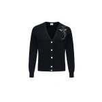 Dries Van Noten Lily Cardigan in Black Baby Cashmere