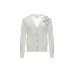 Dries Van Noten Lily Cardigan in Ivory Baby Cashmere