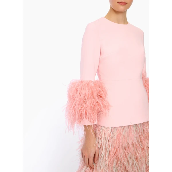 Lola Top in Pink Crepe - Image 5