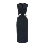 Dries Van Noten Lumi Midi Dress in Black Tailoring