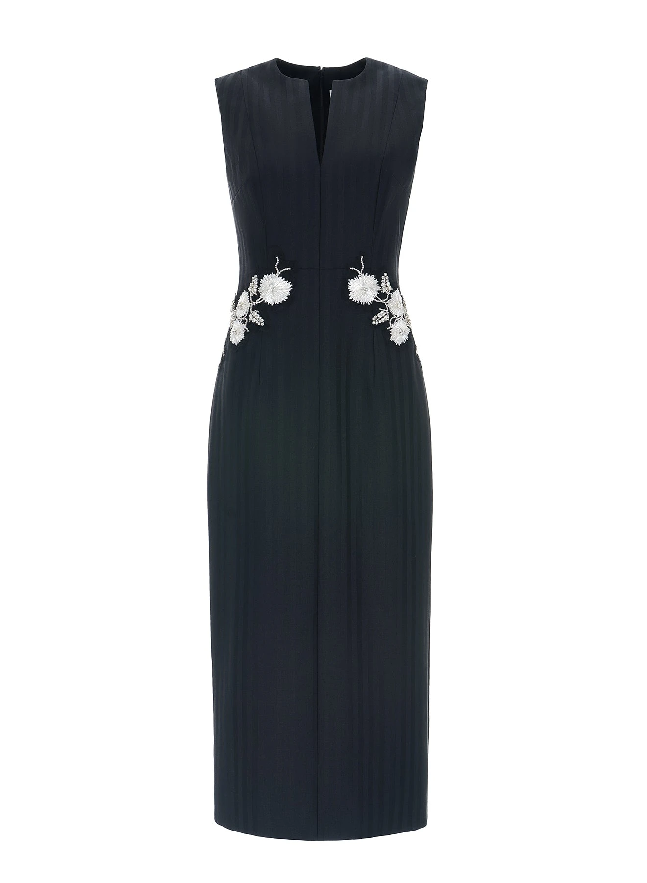Dries Van Noten Lumi Midi Dress in Black Tailoring | Midi Dresses | Coveti Dries Van Noten Lumi Midi Dress in Black Tailoring