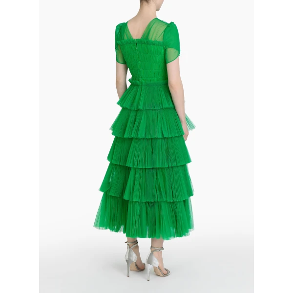 Mae Dress in Bright Apple Tulle - Image 4