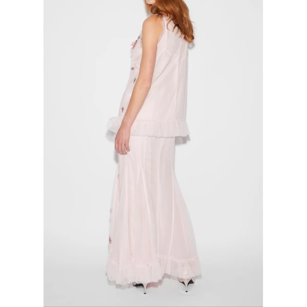 Maeve Top in Pink Embellished Tulle - Image 4