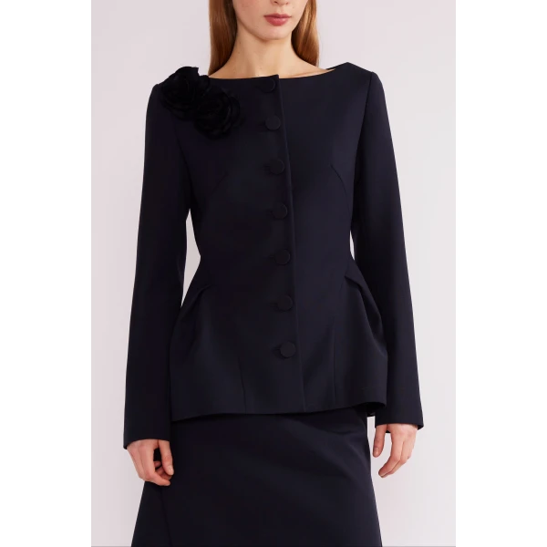 Mara Jacket in Navy Tailoring - Image 4