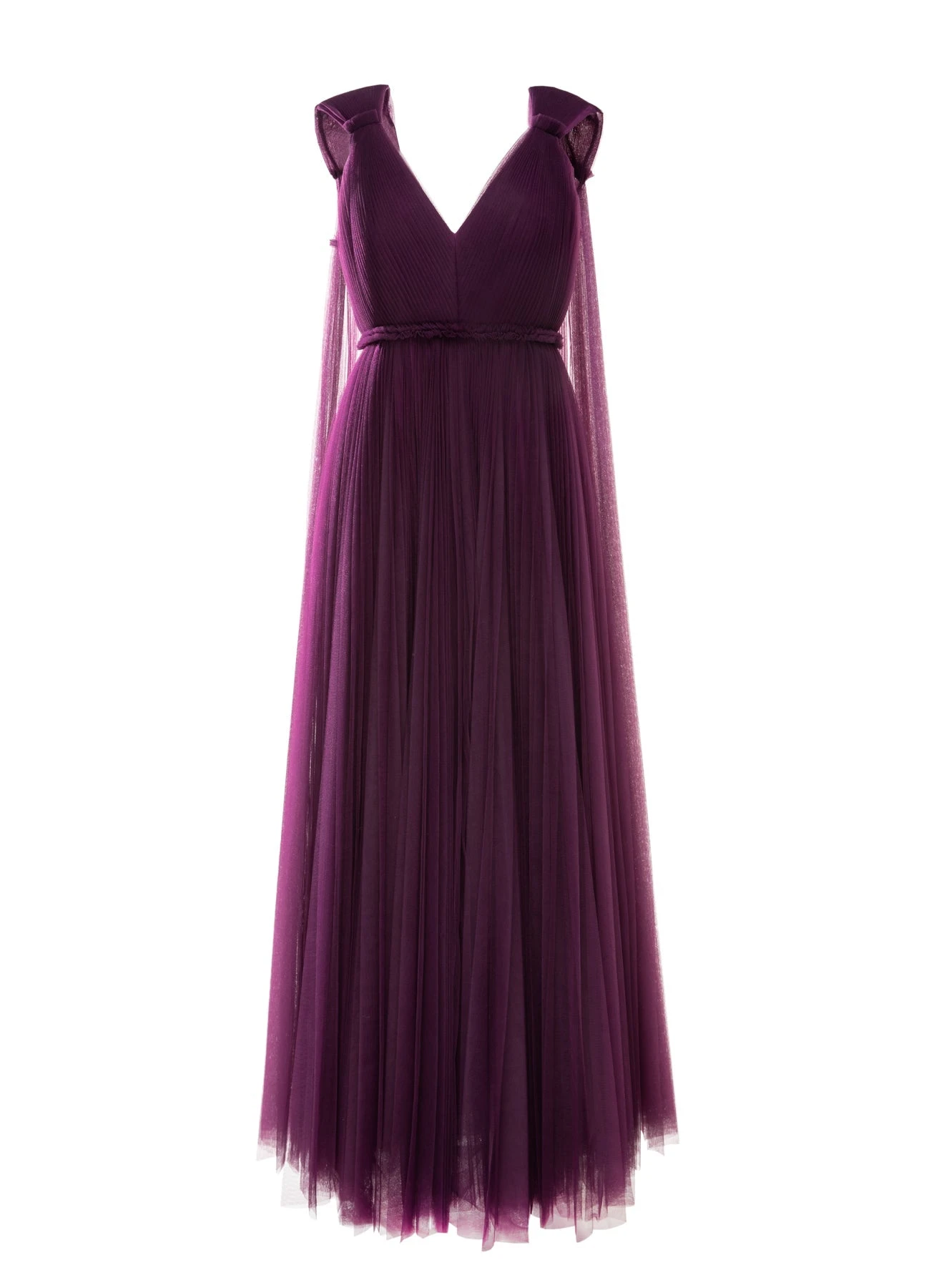Dries Van Noten Mckenzie Gown in Mulberry Tulle | Evening Gowns | Coveti Dries Van Noten Mckenzie Gown in Mulberry Tulle