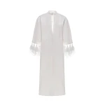 Dries Van Noten Menorca Caftan in White Cotton