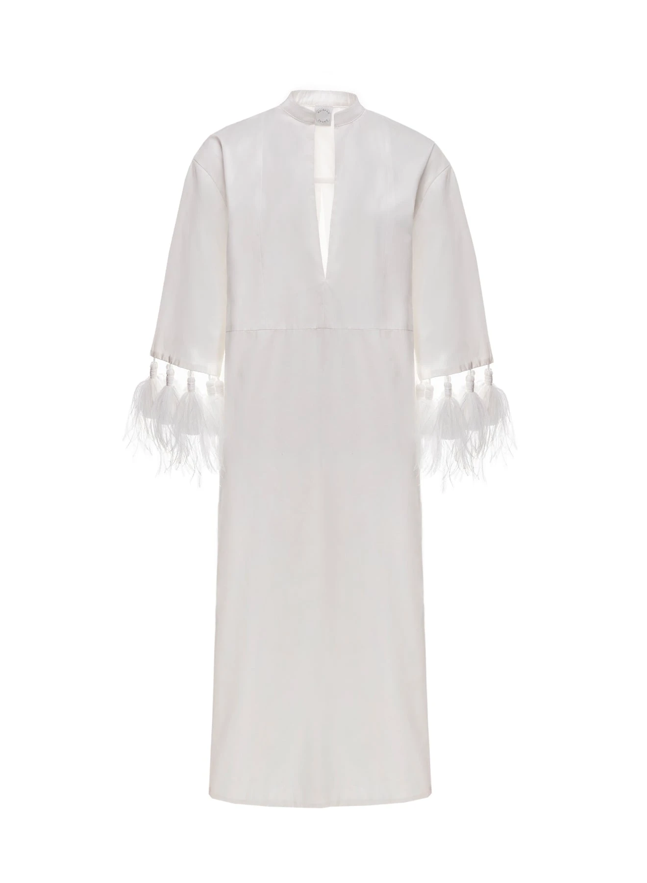 Dries Van Noten Menorca Caftan in White Cotton | Maxi Dresses | Coveti Dries Van Noten Menorca Caftan in White Cotton