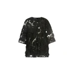 Dries Van Noten Mila Jacket in Black Embellished Tulle