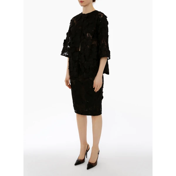 Mila Jacket in Black Embellished Tulle - Image 3