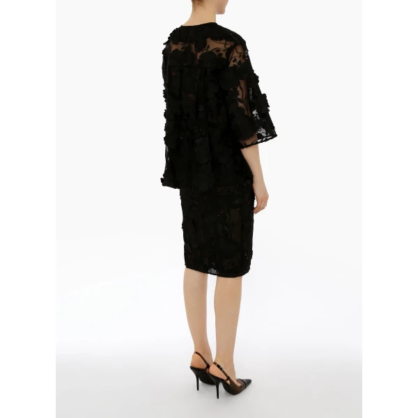 Mila Jacket in Black Embellished Tulle - Image 4