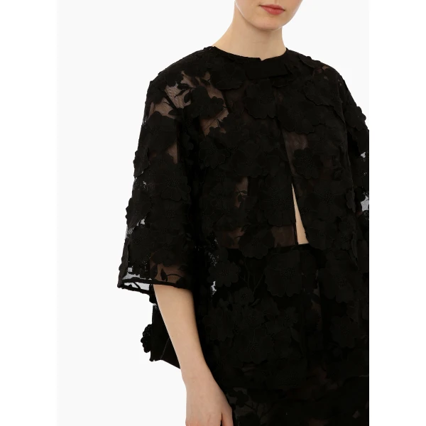 Mila Jacket in Black Embellished Tulle - Image 5