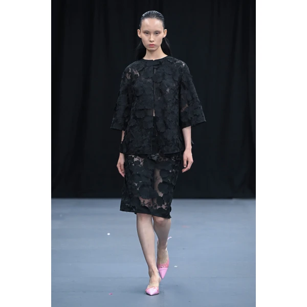 Mila Jacket in Black Embellished Tulle - Image 6