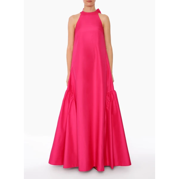 Miro Gown in Hot Pink Taffeta - Image 2